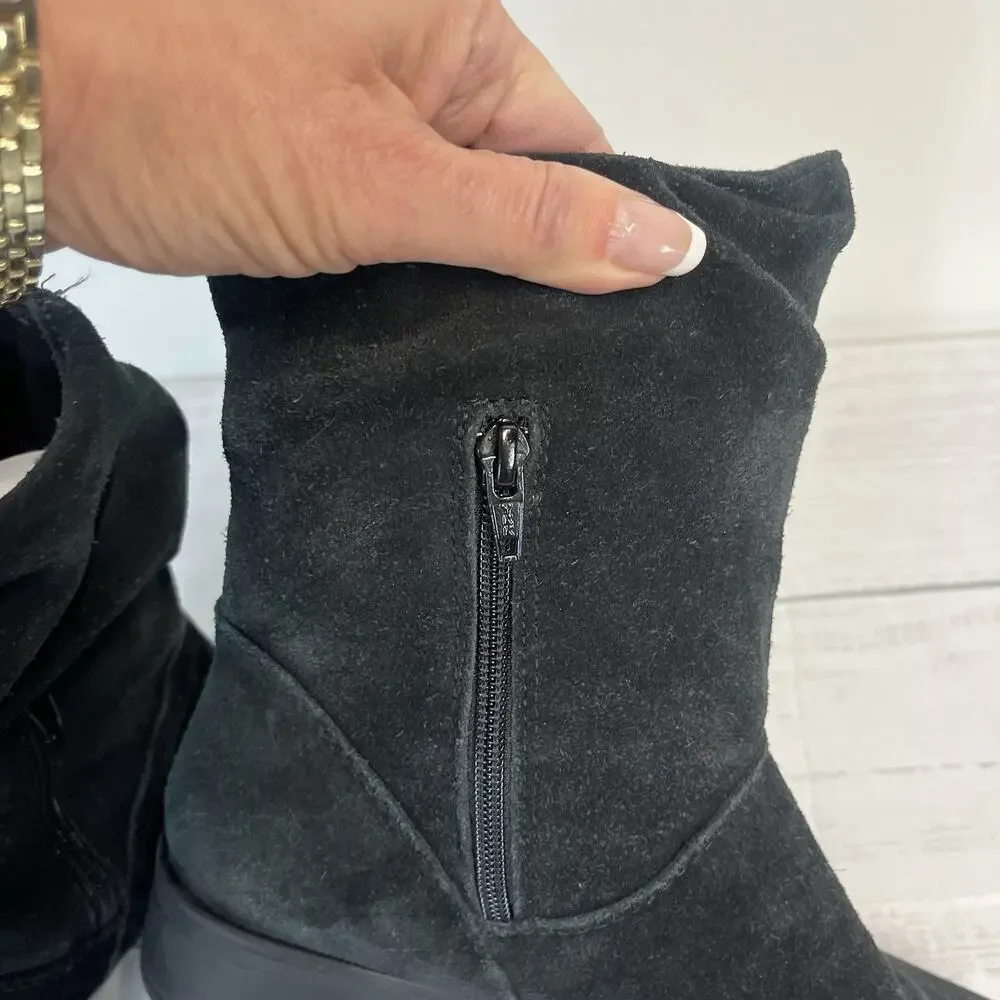 Martino Canadian Suede Leather Slouch Boots Women's 9M Winter Outdoor Ski Lodge